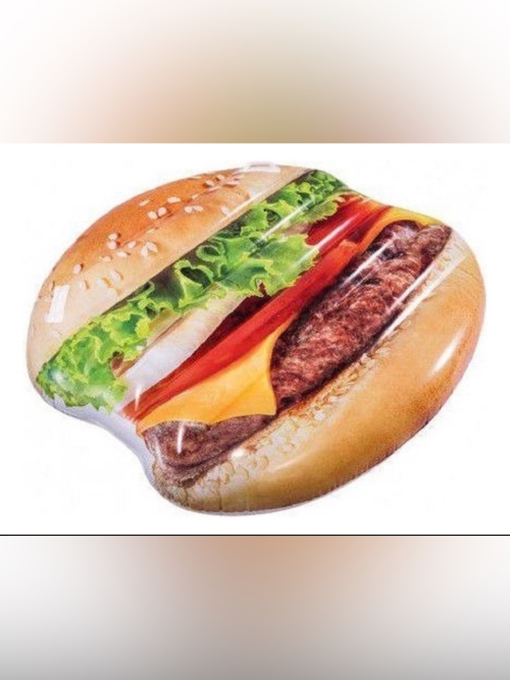 Intex Hamburger Burger Pool Island Float Inflatable Mat Raft Large 57” x 56” - Picture 6 of 9